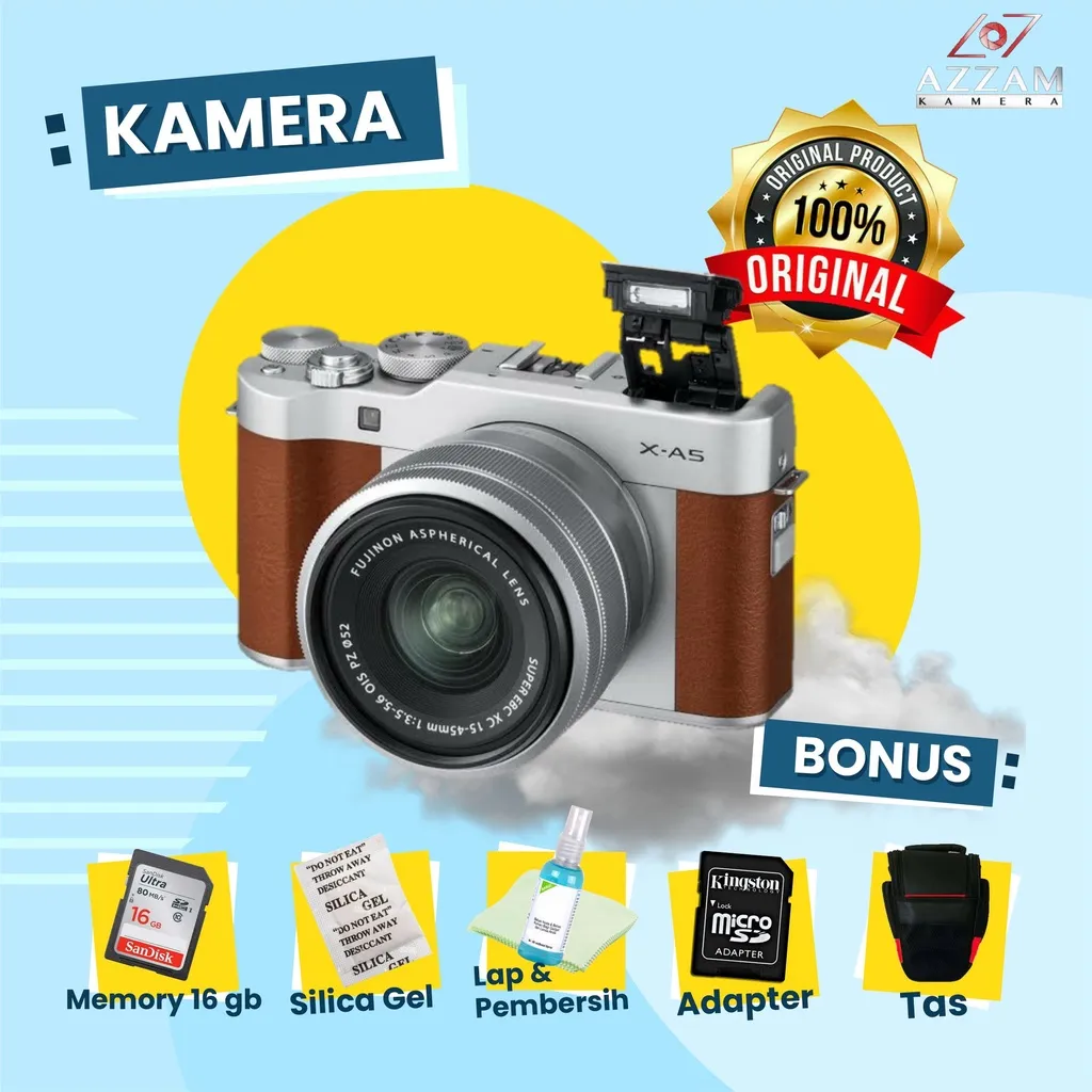 FUJIFILM XA5 KIT 15-45MM Body Only Mulus Second Siap Pakai Banyak Bonus Bergaransi