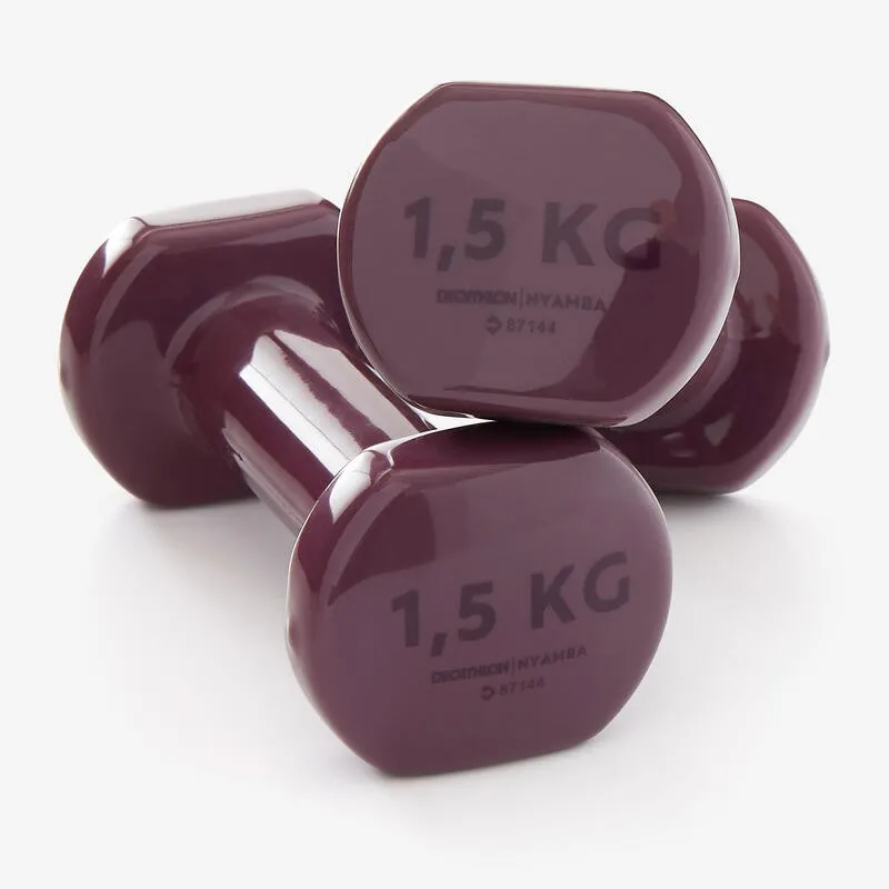 Decathlon NYAMBA Dumbell Kebugaran Sepasang 1,5 kg Burgundy - 8336572