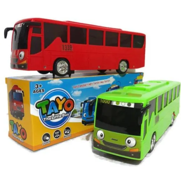 Bus Tayo Musik nyala Lampu Led Mainan Mobilan Anak laki laki