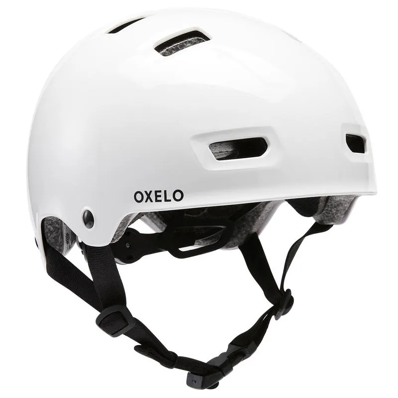 Decathlon Oxelo Inline Skating Skateboarding Scootering Helmet Mf500 - White - 8586684