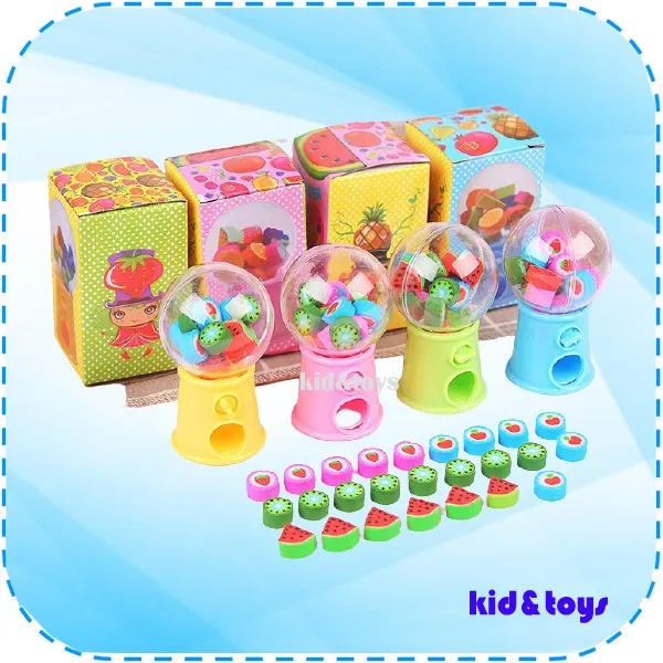 Penghapus Mini motif buah buahan Mainan Dispenser Penghapus
