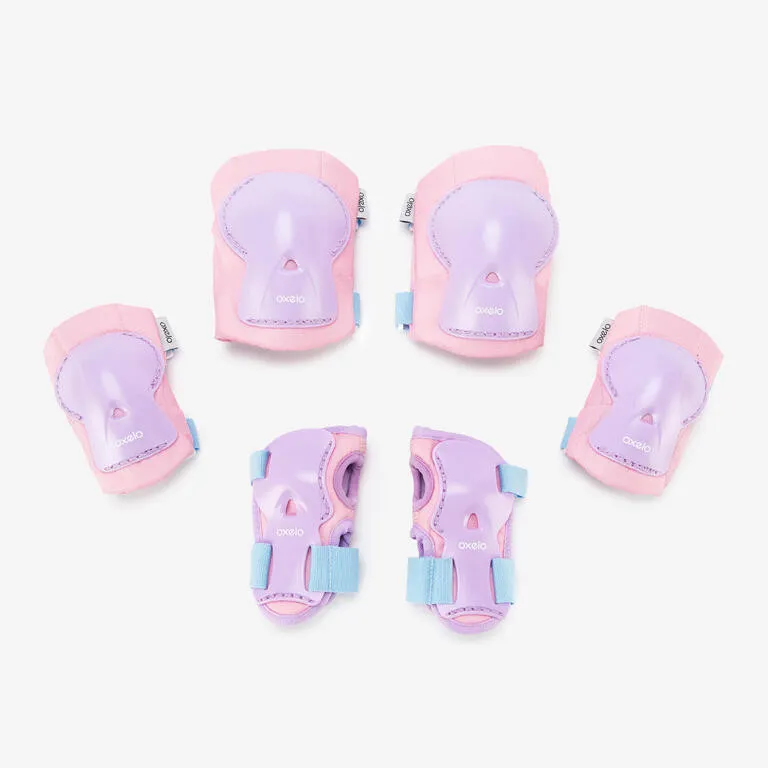 Decathlon OXELO Set Pelindung Skate Anak 3P Ungu Muda Unicorn - 8640572