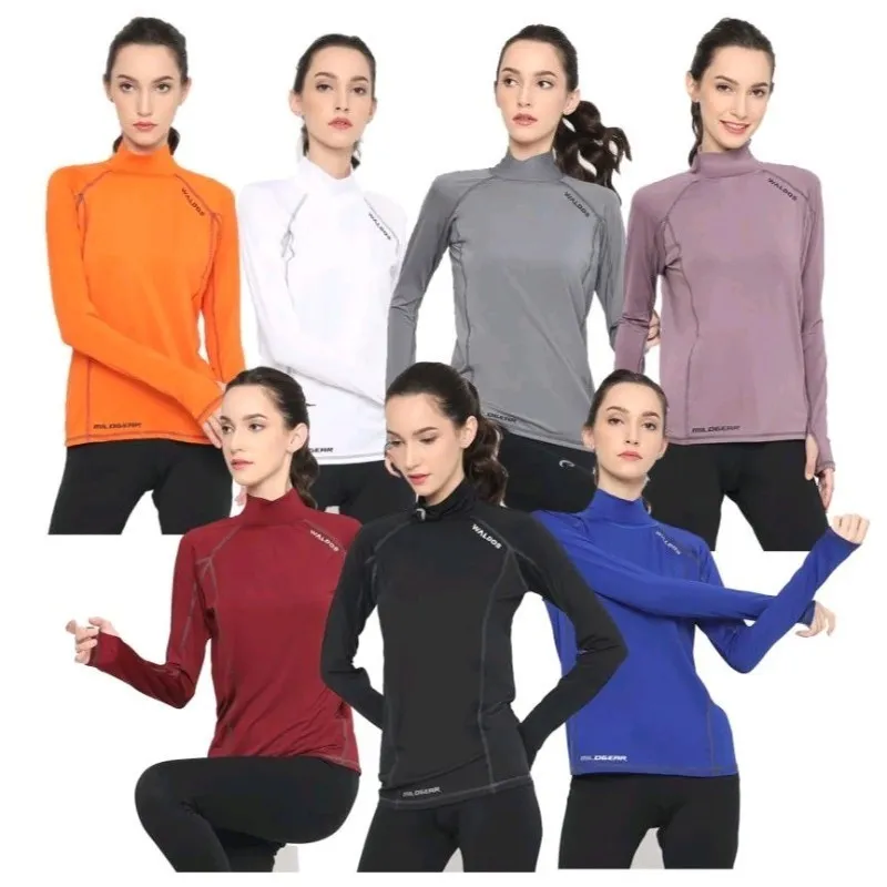 WLDS WALDOS Baselayer Wanita Rashguard Manset Ladies Cewe Sports Olahraga Lari Renan