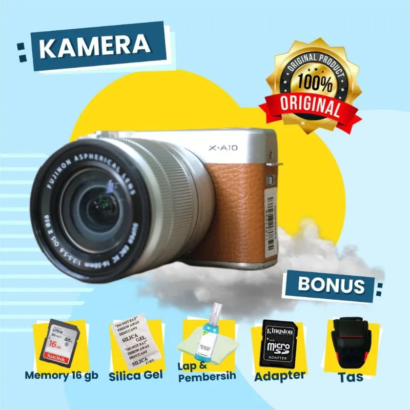 KAMERA FUJIFILM XA10 Kit Second Bekas Siap Pakai - Camera MIRRORLES COCOK UNTUK PEMULA SUDAH WIFI