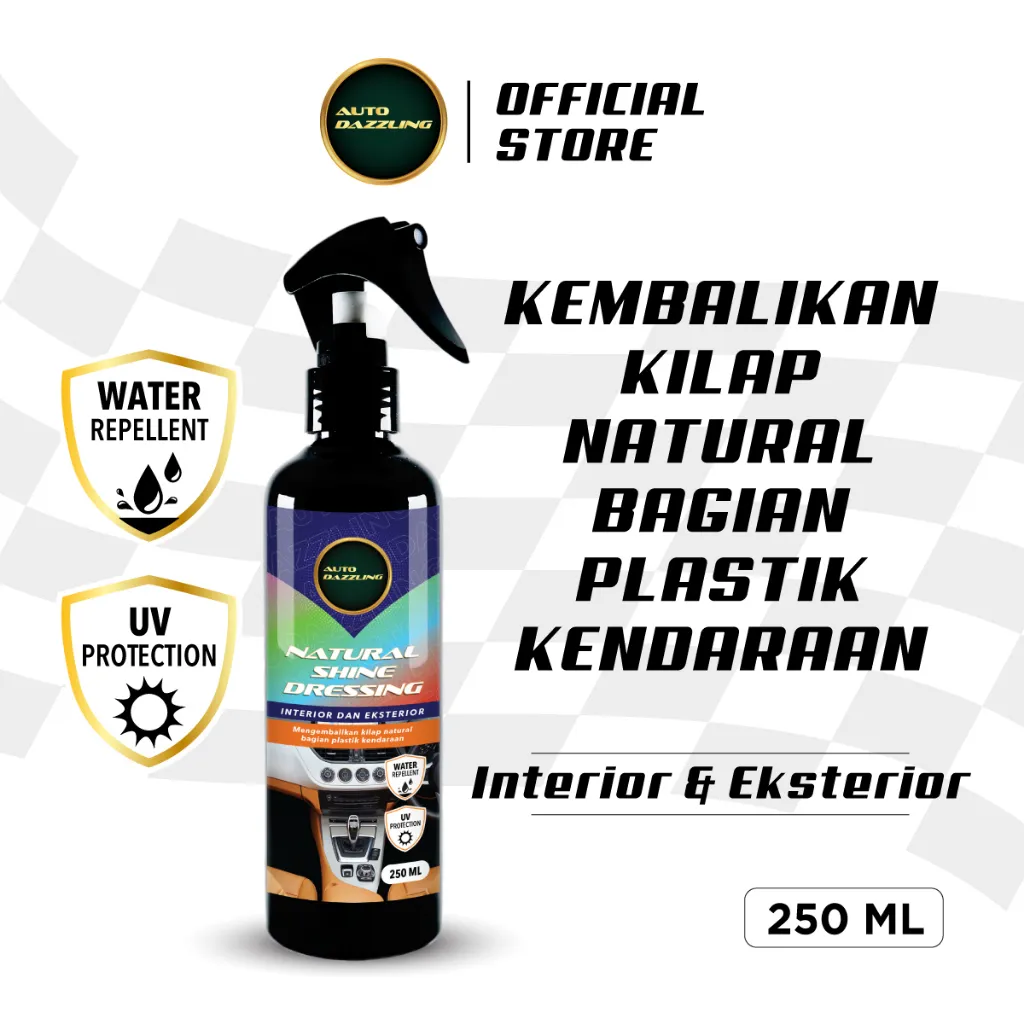 Auto Dazzling Natural Shine Dressing Pengkilap & Mengembalikan Warna Trim Plastik Interior & Cover Mesin Mobil