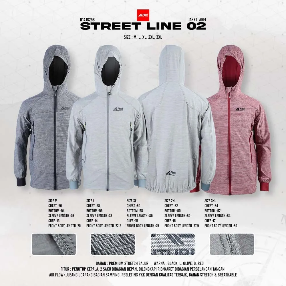 Jaket Pria Street Line 02 Arei Outdoorgear