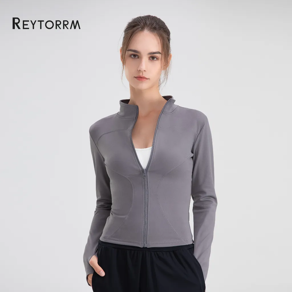Reytorrm Jaket Olahraga Wanita Lengan Panjang Hijab Sport Untuk Yoga/Fitness Sport (WT01)