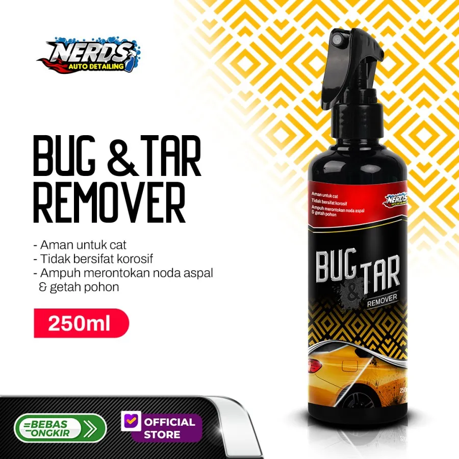 Nerds Auto Detailing - BUG AND TAR REMOVER (Penghilang & Pembersih Noda Aspal, Bekas Sticker, Oli, Getah dan Serangga)