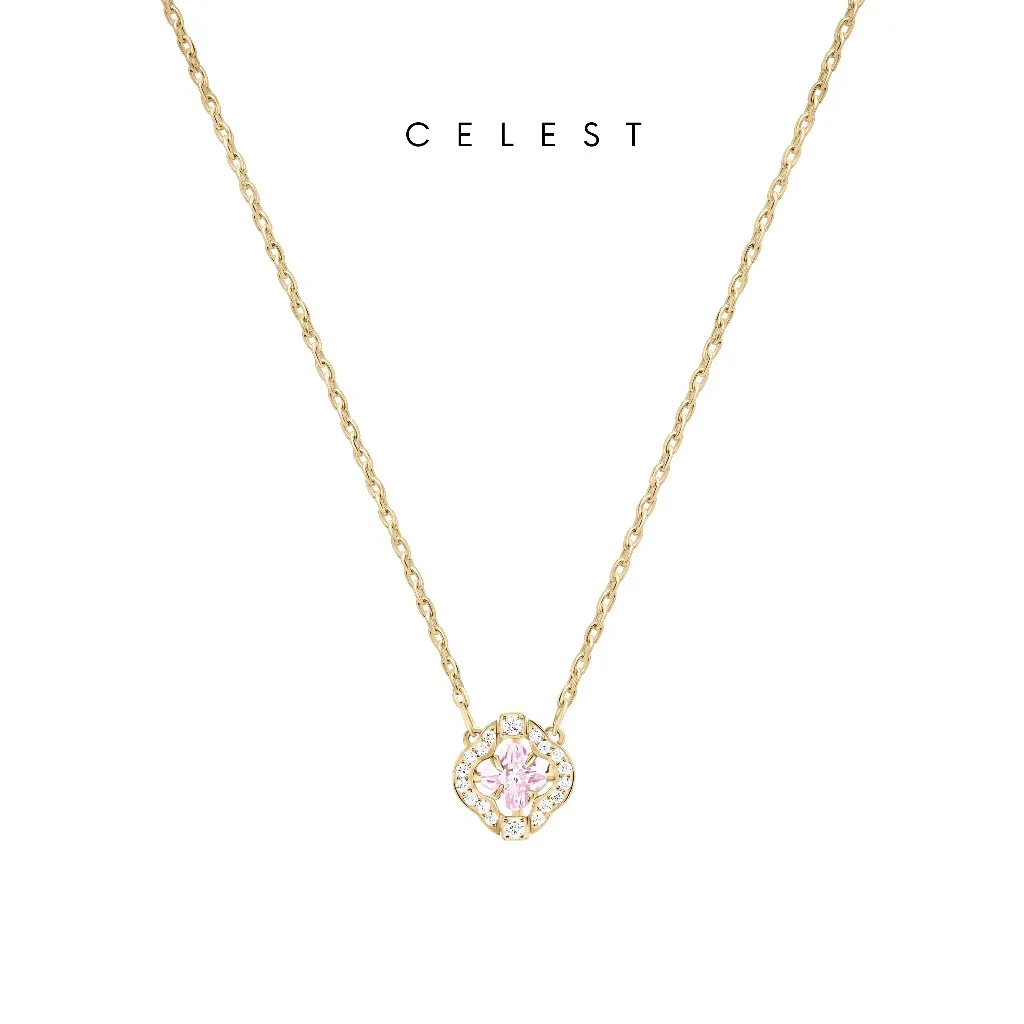 Celest - Lillá Gold Necklace Jewelry (Adjustable) | Kalung Emas Asli 18K Bersertifikat | Perhiasan Lapis Emas 18 Karat Gold Plated | Kado Aksesoris Pernikahan Anniversary Ulang Tahun | Gift Box Mewah