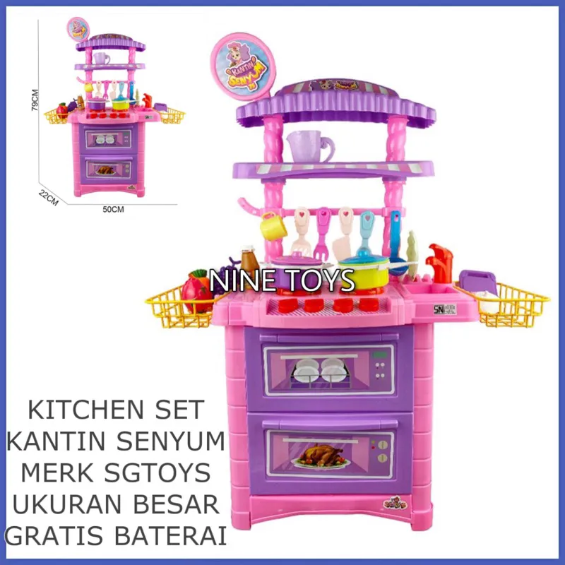 PLAYSET KITCHEN SET MAINAN ANAK MEMASAK DAPUR COOKING KANTIN SENYUM 75 SGTOYS