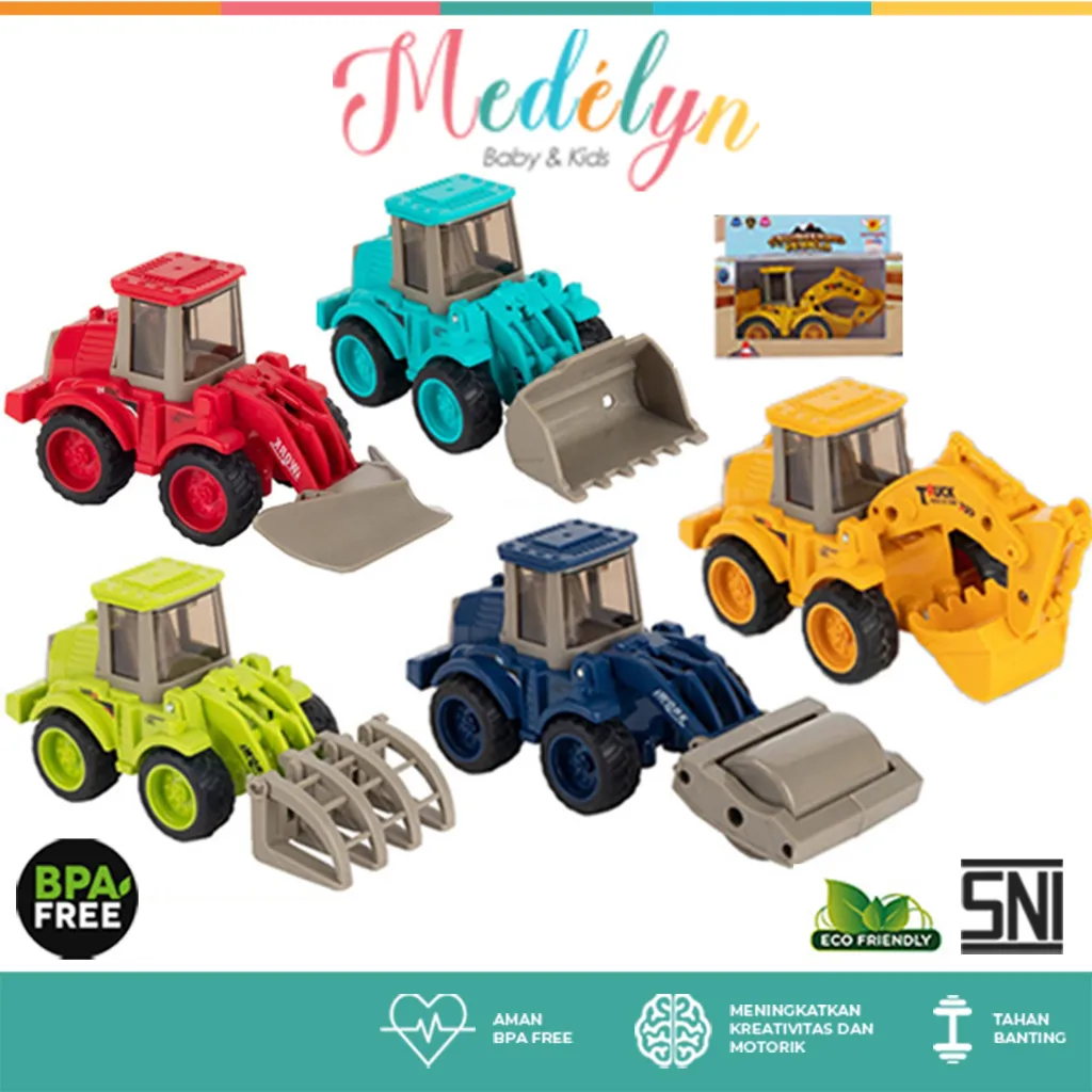 IQ ANGEL Mainan Excavator Mobil Beko Ekskavator / Engineering Vehicle Toys / Mainan Edukasi Anak