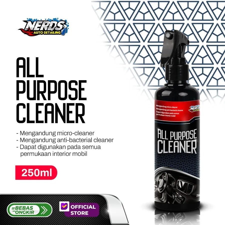 Nerds Auto Detailing - ALL PURPOSE CLEANER 250ml (Pembersih Karpet, Plafond,Jok Bludru Kulit dan Interior Mobil)