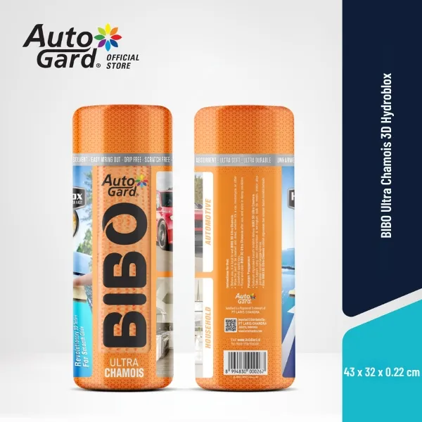 AutoGard BIBO Ultra Chamois Kanebo Lap Pengering Mobil Motor Helm 3D Hdyroblox Chamois