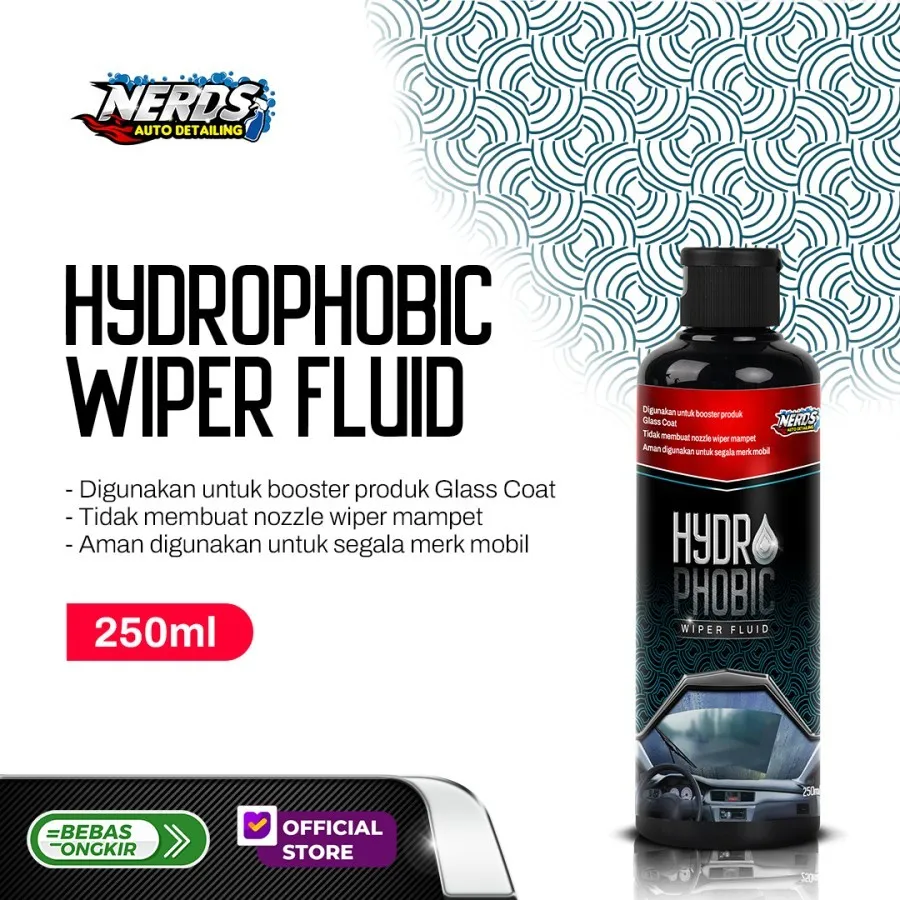 HydrophobicWiperFluid Cairan Wiper penguat Efek Daun Talas/Hydrophobic