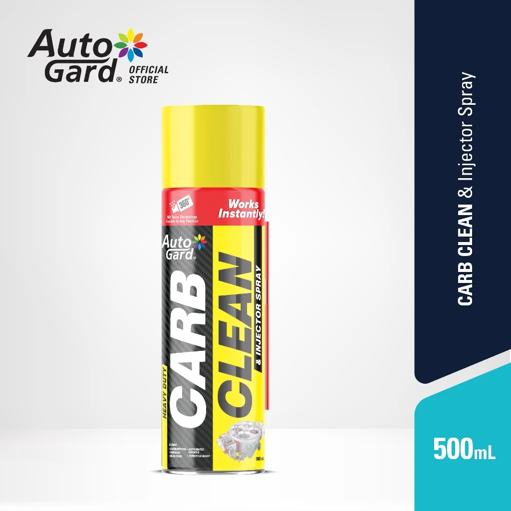AutoGard - Heavy Duty Carb Cleaner & Injector Spray 500 mL | Carburator Cleaner Injector Cleaner Pembersih Karburator Mobil Motor Pembersih Kerak Karbon Karburator 500 mL