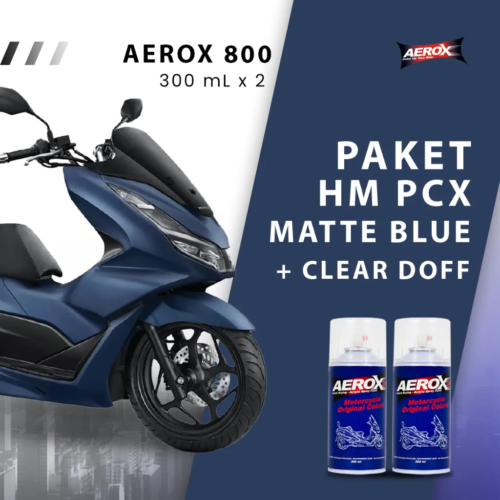 Aerox 800 Cat Semprot - Honda Motor PCX Matte Blue & Clear Doff