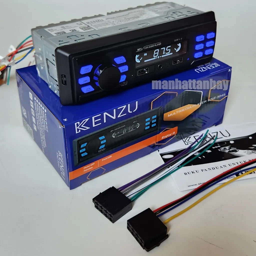 Tape Mobil Radio FM Mp3 Player Dua Port USB dan Bluetooth Kenzu KNZ-3045A