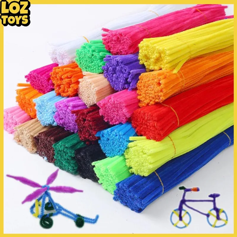 LOZTOYS 100 PCS DIY Dekorasi Kawat Bulu Mercy Warna Pastel Pipe Cleaner Macaron Warna Soft Color