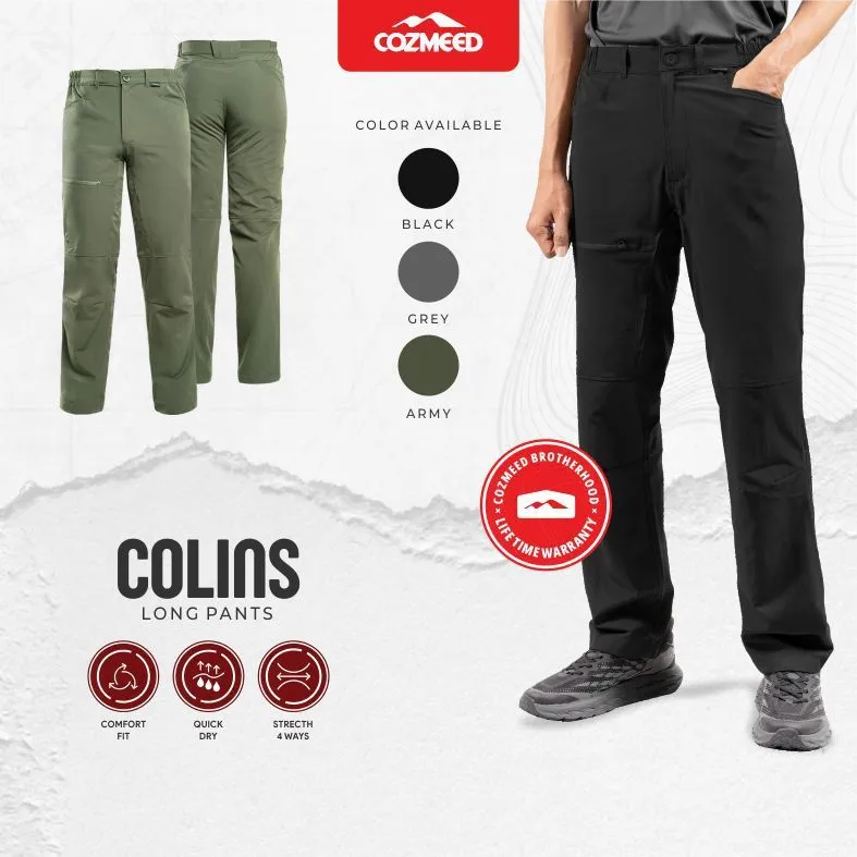 Cozmeed Celana Panjang Gunung Hiking Pria Wanita Ringan Stretch Quick Dry Colins