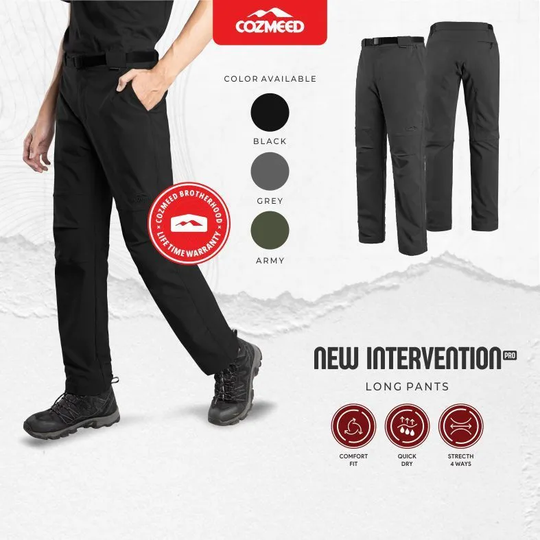 Cozmeed Celana Gunung Panjang Pria Wanita New Intervention Pro Hitam
