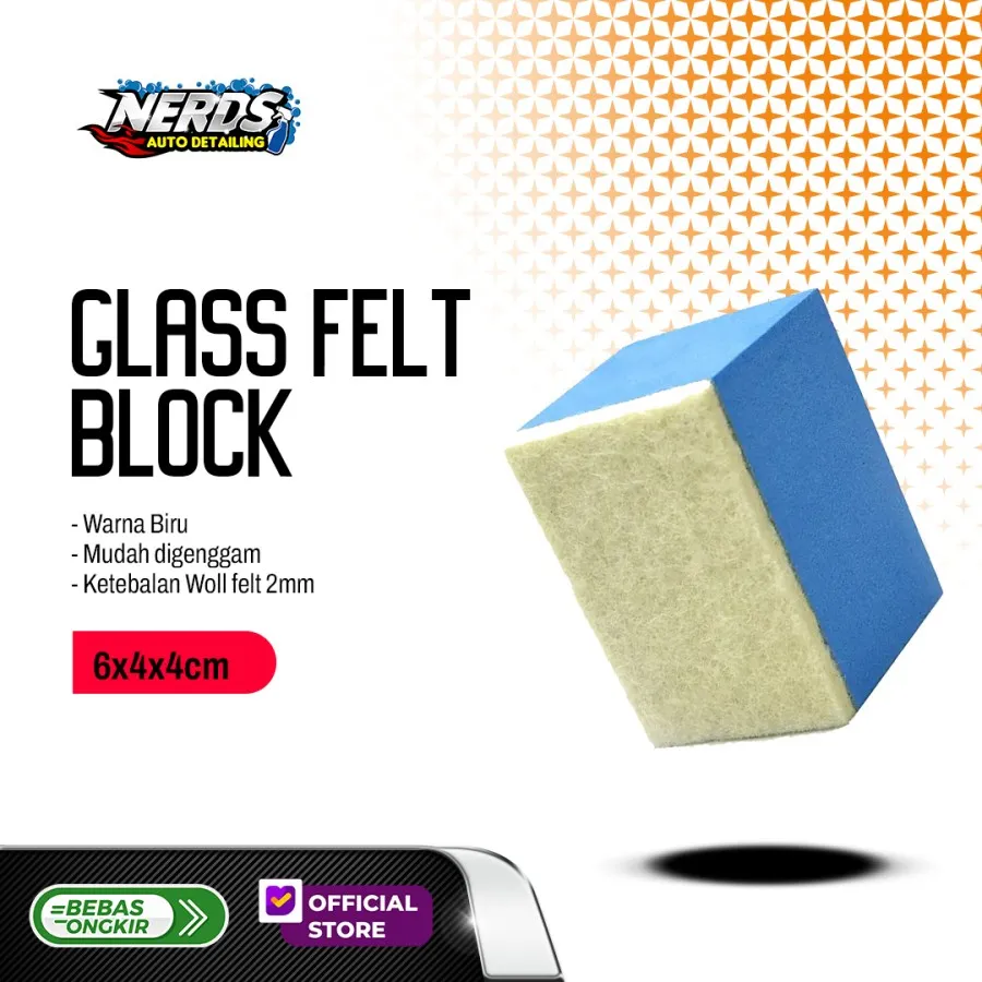 GLASS FELT BLOCK Pad Applicator/Aplikator Poles Jamur Kaca Manual