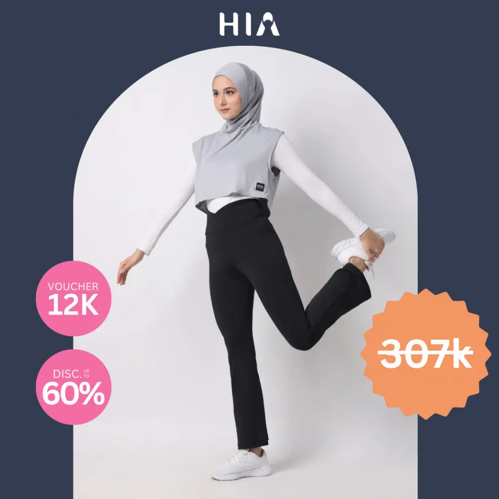 HIA EveryWear Deenata Pants Cutbray Sport Wanita Fitribe Fabric