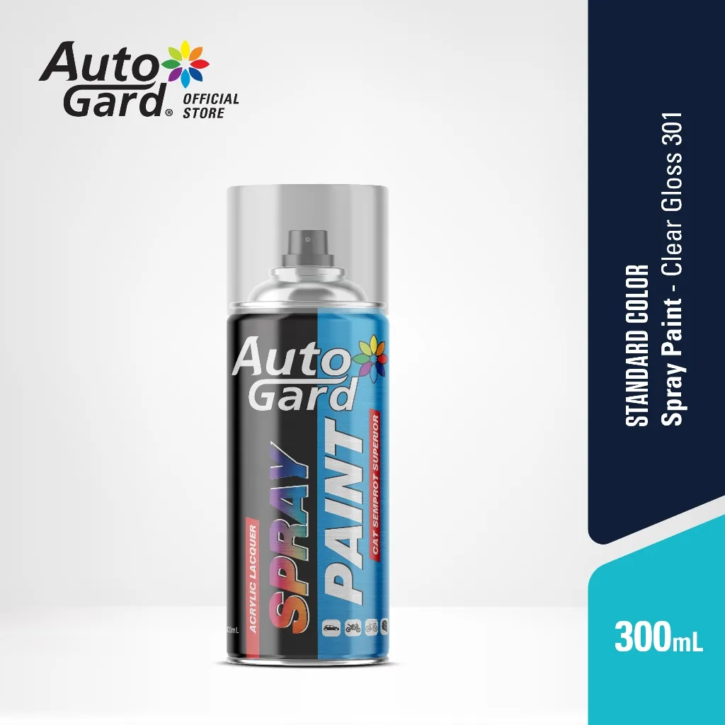 AutoGard - Clear Gloss AG-301 Cat Semprot Akrilik Glosy Mobil Motor Helm Sepeda Perabotan Rumah