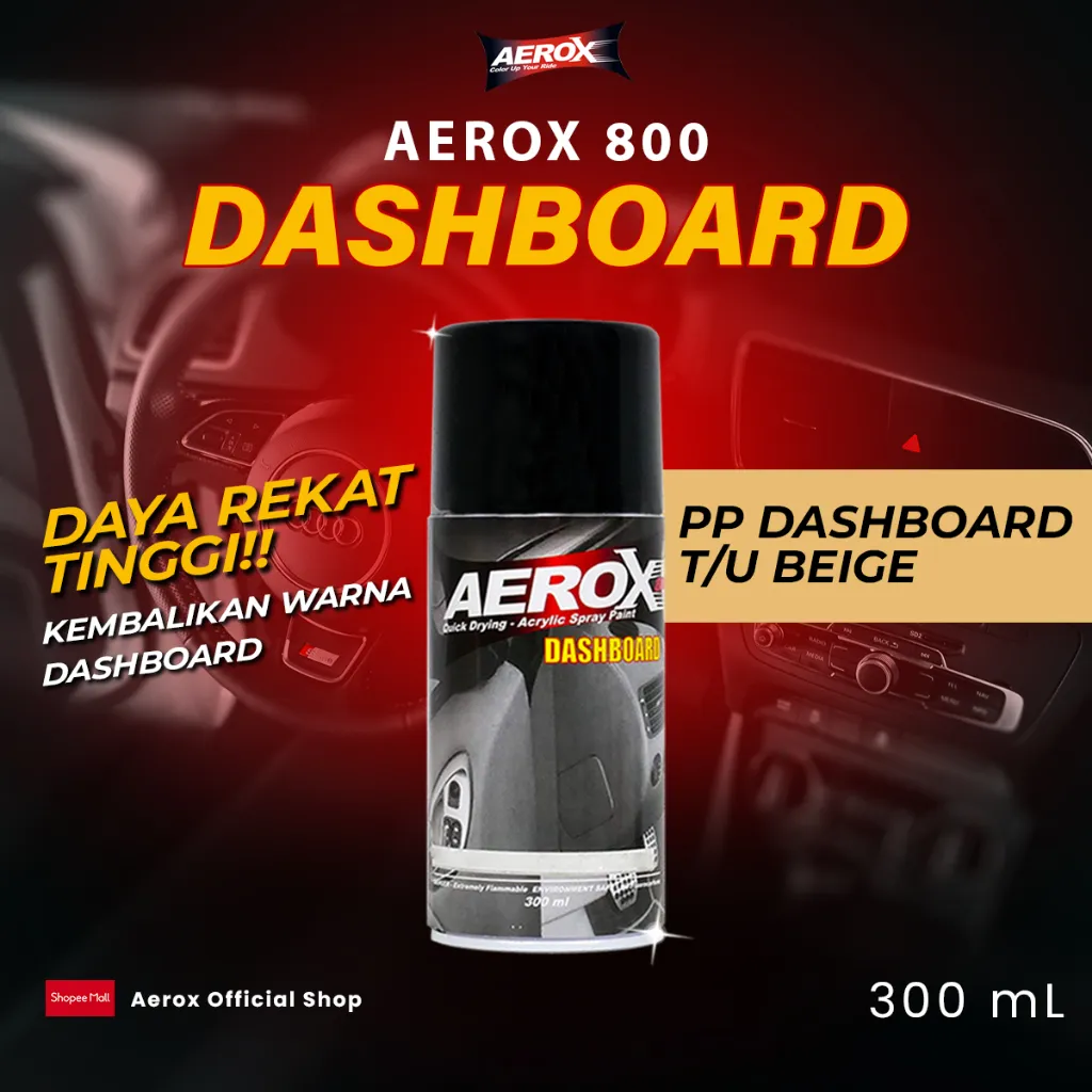 Aerox 800 Cat Semprot Penghitam Dashboard / Body Kasar Kendaraan - Beige