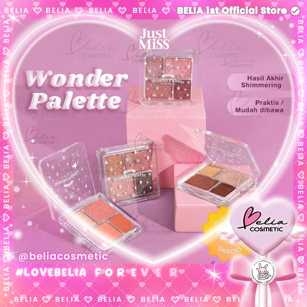 ❤ BELIA ❤ JUST MISS Wonder Palette Eye Shadow 4 Warna Makeup Mata Cosmetic Komestik Perona Mata | BPOM