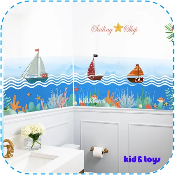 Kidntoys Stiker Dinding Wall Sticker Dekorasi Ruangan Kamar Anak Stiker Dinding Motif Alat Transportasi