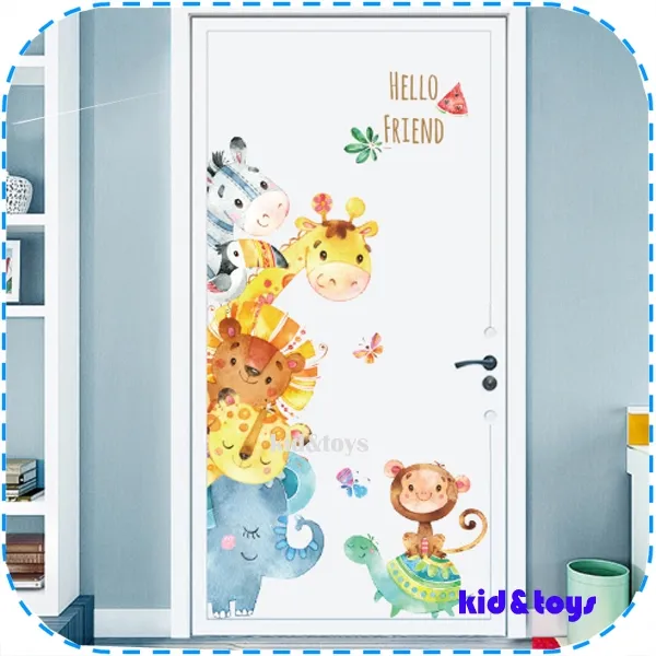 Kidntoys Stiker Dinding Kamar Anak Wall sticker Stiker Pintu Motif Karakter Hiasan Stiker Dekorasi