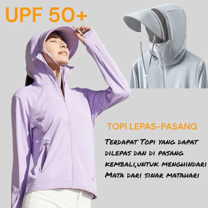 Sportsmodern Jaket Uv Olahraga Wanita Atasan Jaket anti uv  sepeda motor wanita