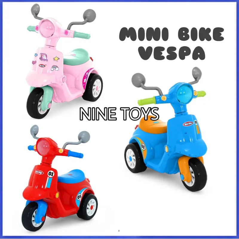 MAINAN ANAK SEPEDA VESPA SHP MB691 MAINAN SKUTER VESPA SCOOTER MOTOR DORONG ANAK VESPA