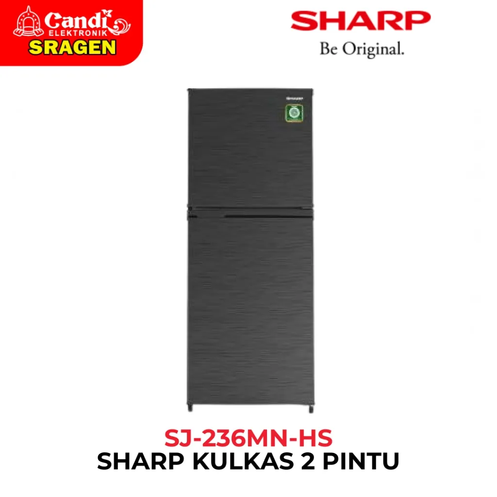SHARP Kulkas 2 Pintu 205 Liter MEGA Freezer - SJ-236MN-HS