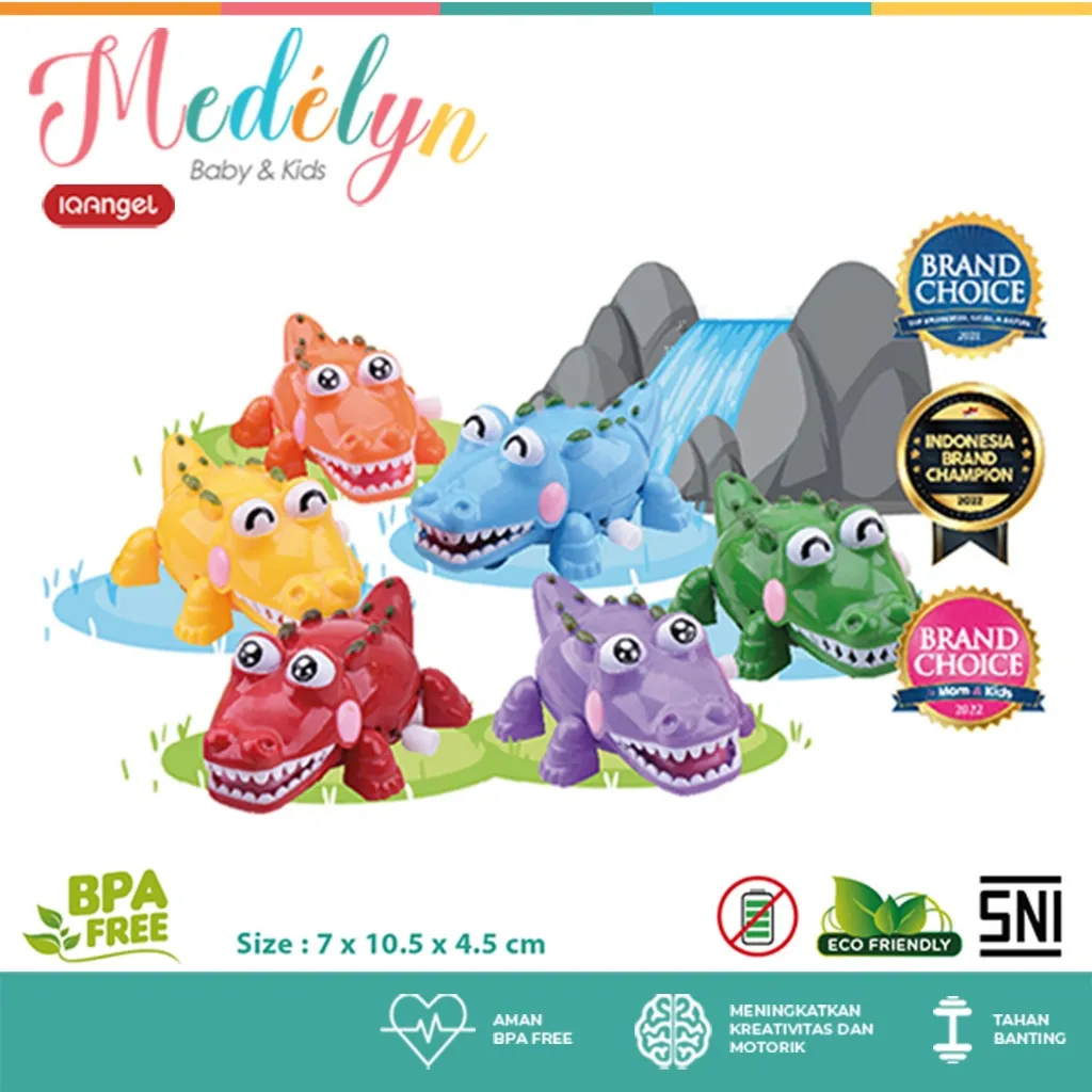 IQ ANGEL Crocodile Toys / Mainan Hewan Buaya Bergerak / Mainan Anak Putar Jalan Binatang Lucu