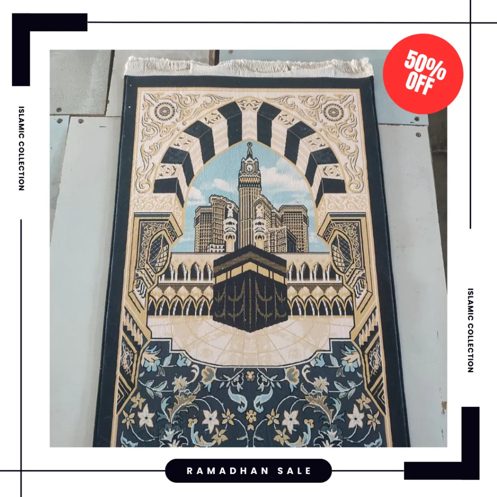 IC - Sajadah Turki Premium Karpet Tebal Import Sejadah Turkey Dewasa Anti-Slip Rumbai Empuk Kabah