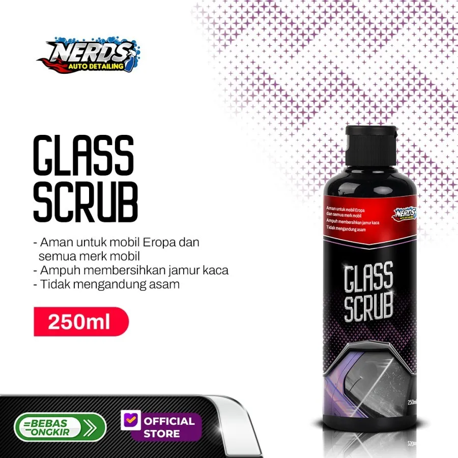 Nerds Auto Detailing Glass Scrub Remover/Pembersih Jamur Kaca Mobil 250 Ml