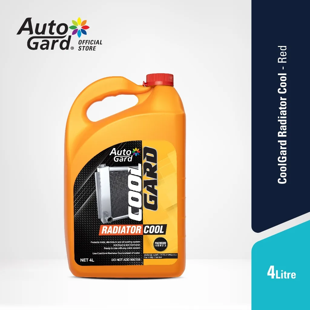 AutoGard - CoolGard Air Radiator Mobil Motor Coolant Radiator Mobil Motor Siap Pakai Radiator Cool Merah 4 L Original