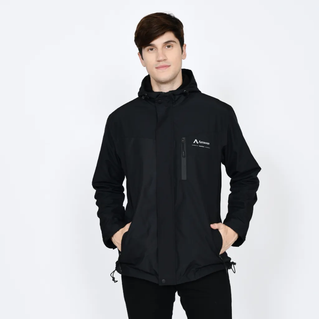 Armous Jaket Parasut Pria Windbreakers Outdoor Waterproof Bahan Taslan Premium