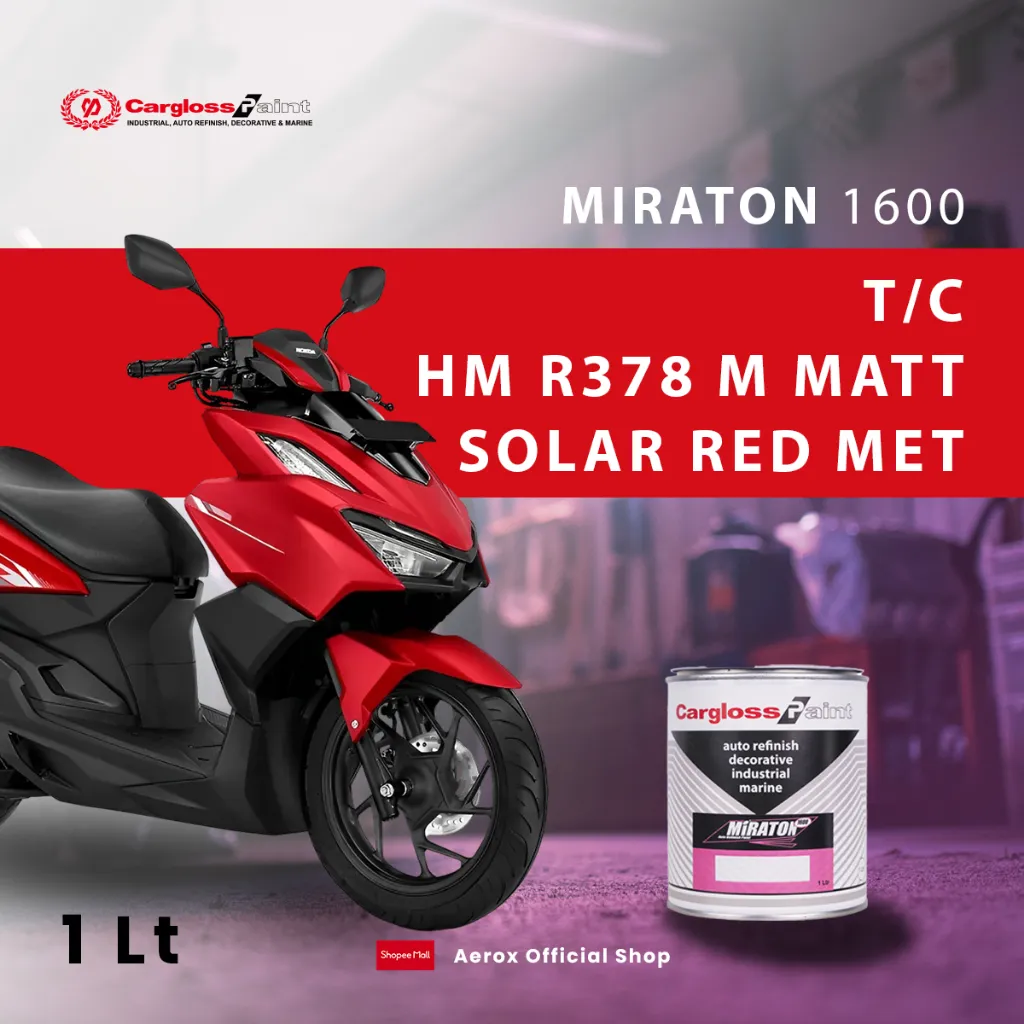Cargloss Miraton 1600 T/C  Cat Honda Motor Original - R378 M Matt Solar Red Met