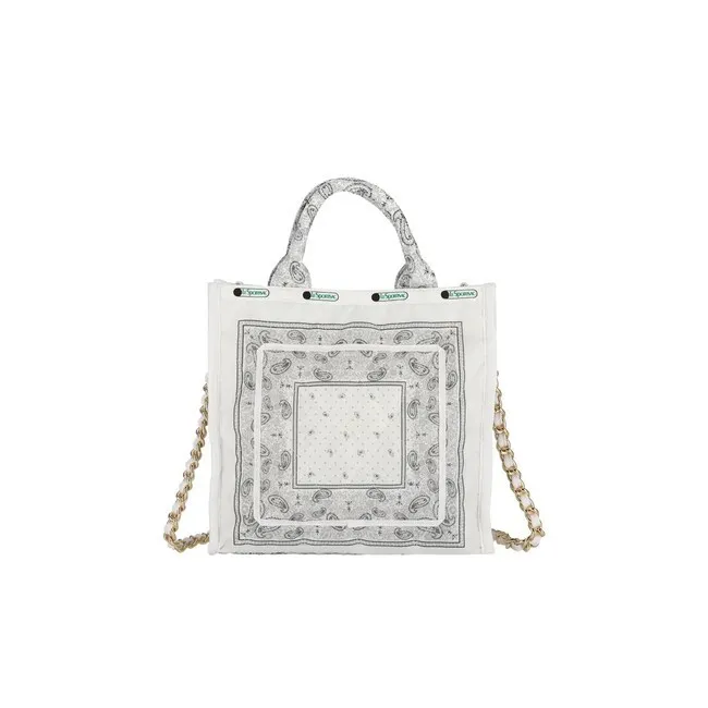 LeSportsac SM CHAIN QUILT TOTE In BANDANA WHITE L1485L285U24