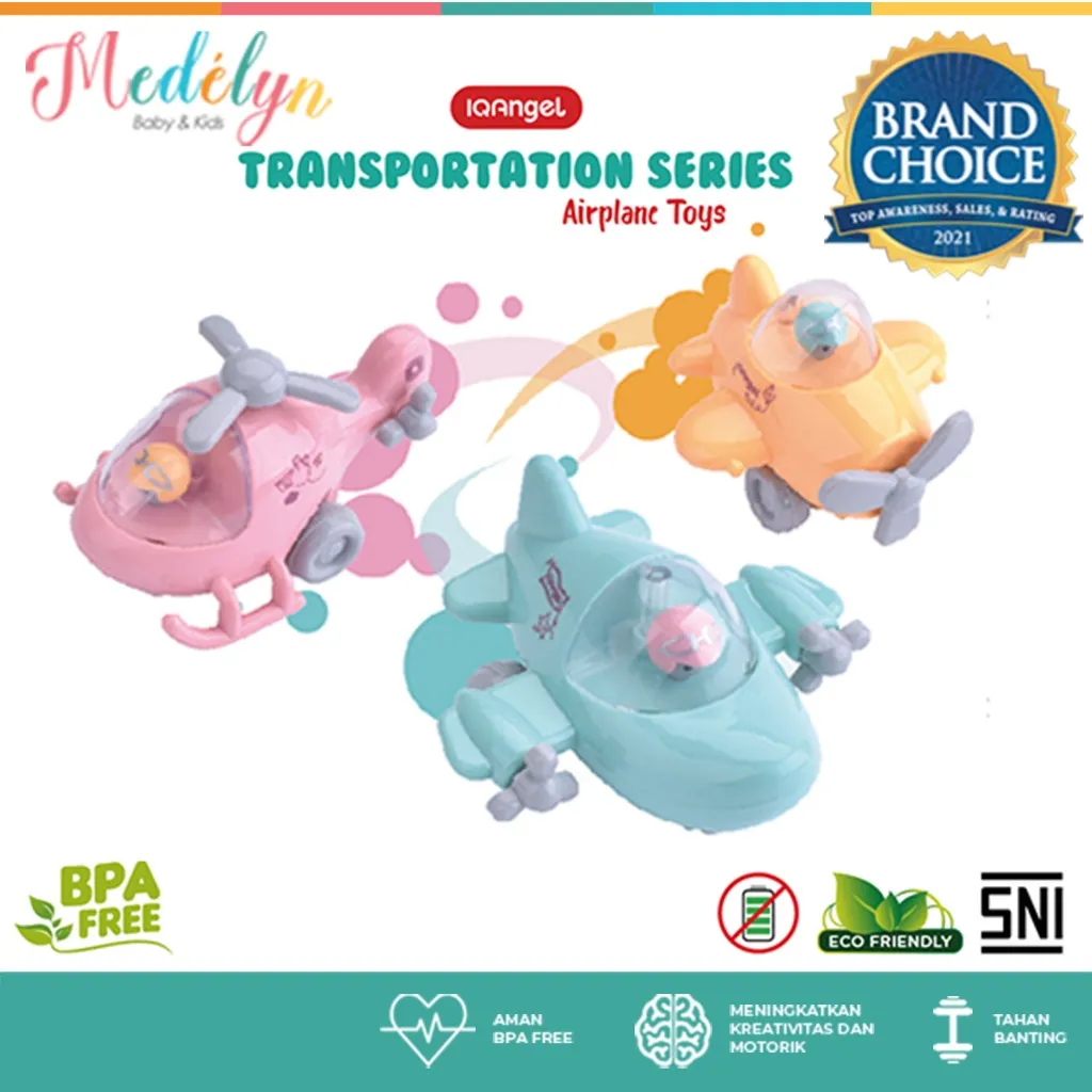 IQ ANGEL Airplane Toys / Mainan Pesawat Anak / Mainan Motorik Bayi / Mainan Edukasi