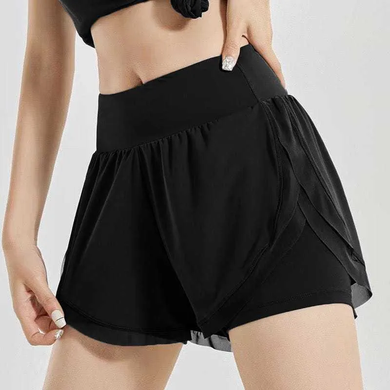 Celana Pendek Wanita High Waist Polos Yoga Gym&Fitness&Zumba&Senam&Running Sport (TNS)