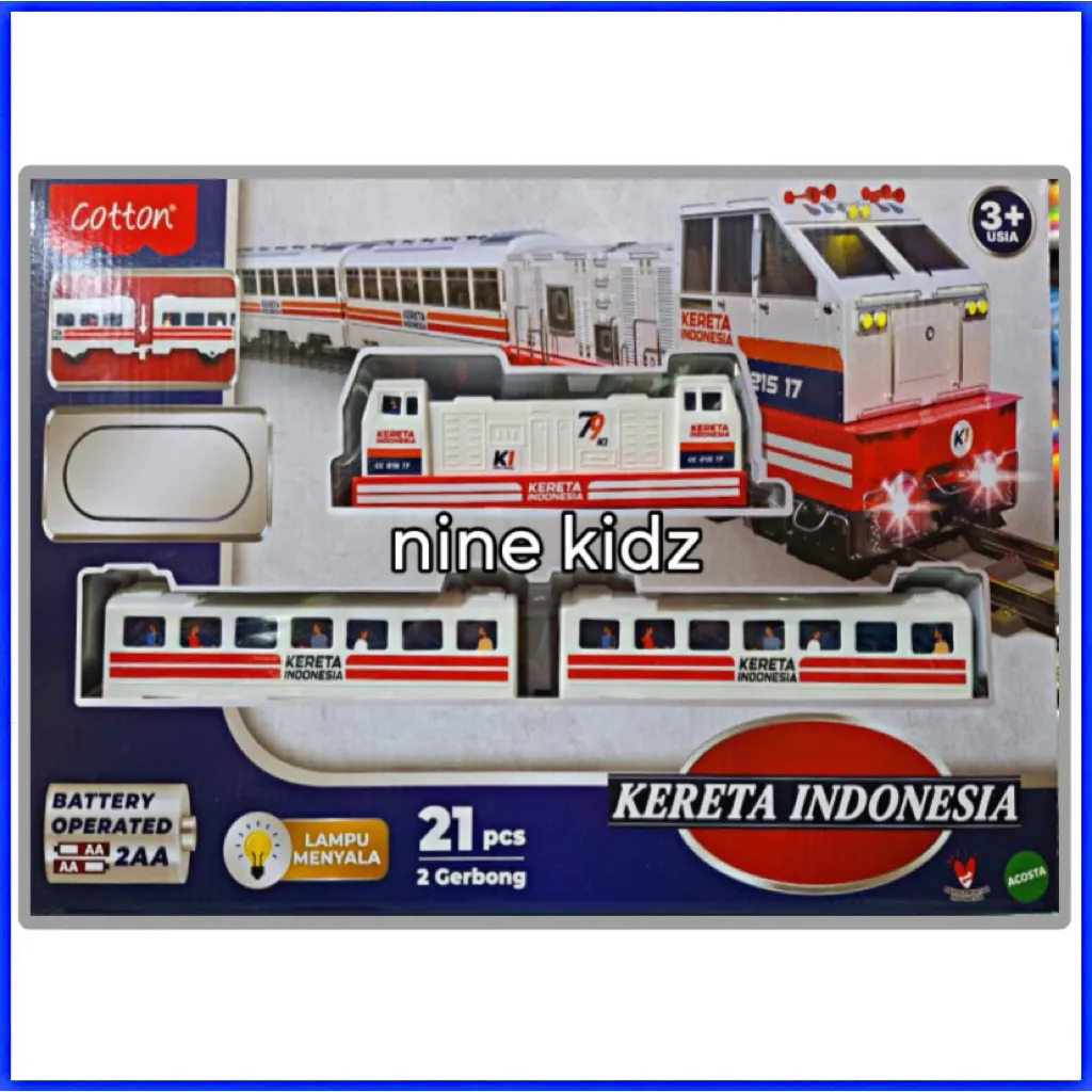 [FREE BATERAI] MAINAN KERETA API INDONESIA TRAIN SET REALISTIC LOKOMOTIF GERBONG KAI INDONESIA RAILWAY STATION KERETA