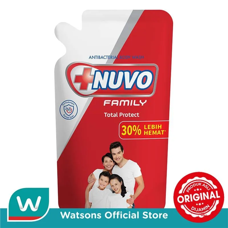 Nuvo Family Sabun Mandi Cair Merah Pouch 800ml