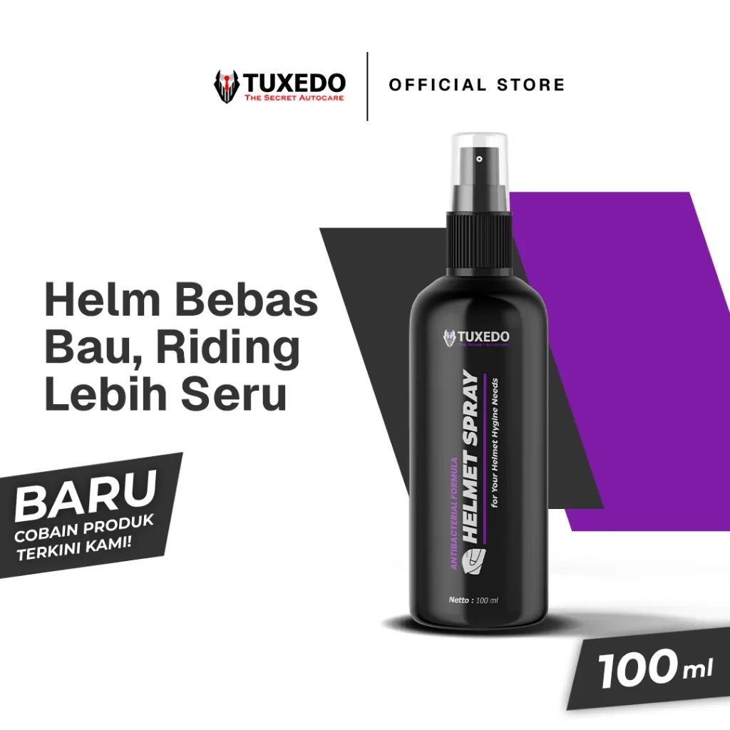 Tuxedo Autocare - Antibacterial Helmet Spray (Penghilang Bau Apek Helm)