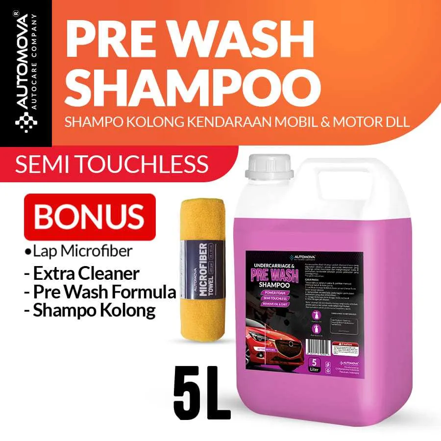 AUTOMOVA - PRE WASH Shampo Sabun Kolong Mobil Motor Semi Touchless / PW5L+LAP