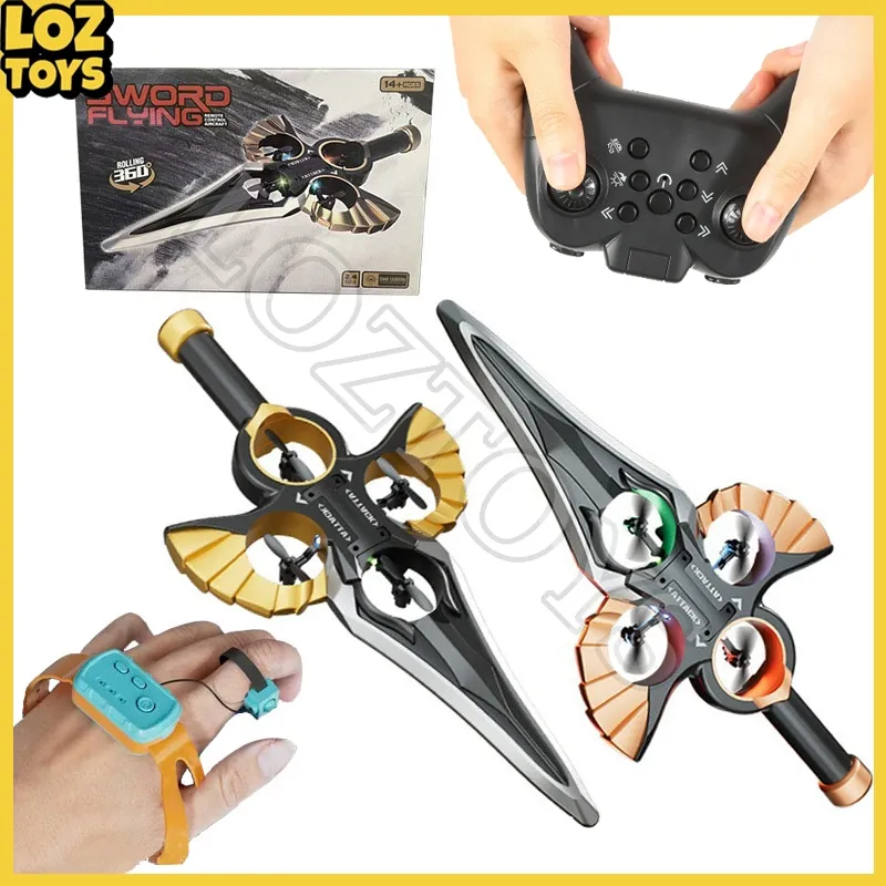 LOZTOYS Stunt Remote Control Led Model Pedang Mainan Remote Sensor Gravitasi 2 Mode Kontrol RC Drone Stunt 360° Toys