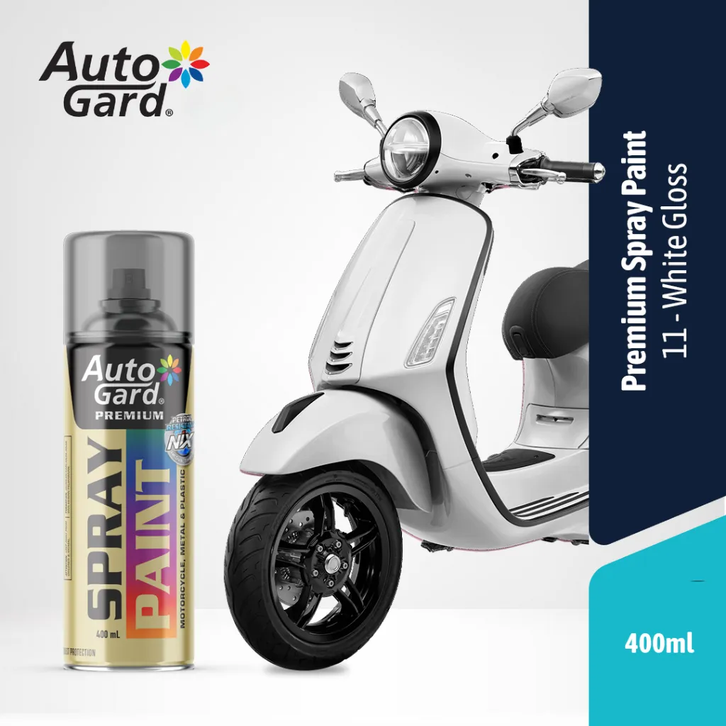 AutoGard AG-11 White Putih Cat Semprot Premium Motor Mobil Sepeda Helm Rumah Serbaguna