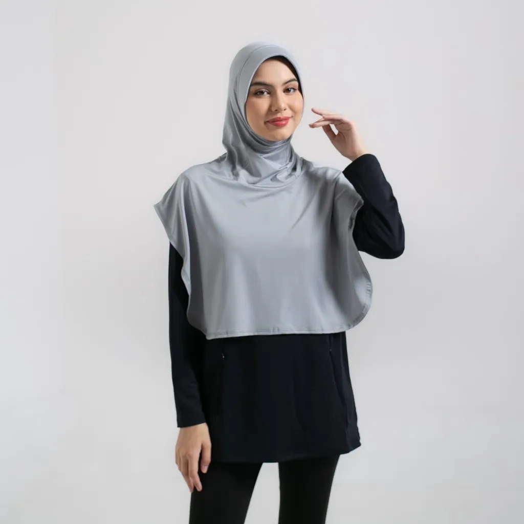 Nadeen Pro - Grey - Hijab Sport - Noore -